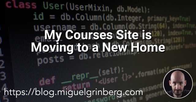 My Courses Site is Moving to a New Home
