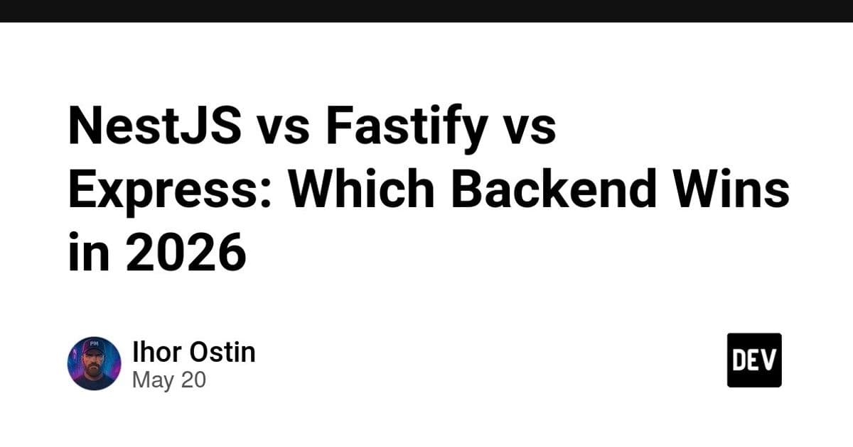NestJS vs Fastify vs Express: Choosing the Right Backend for High‑Throughput SaaS in 2026