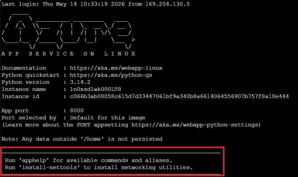 Azure App Service Enhances SSH Experience with Python Helper Aliases
