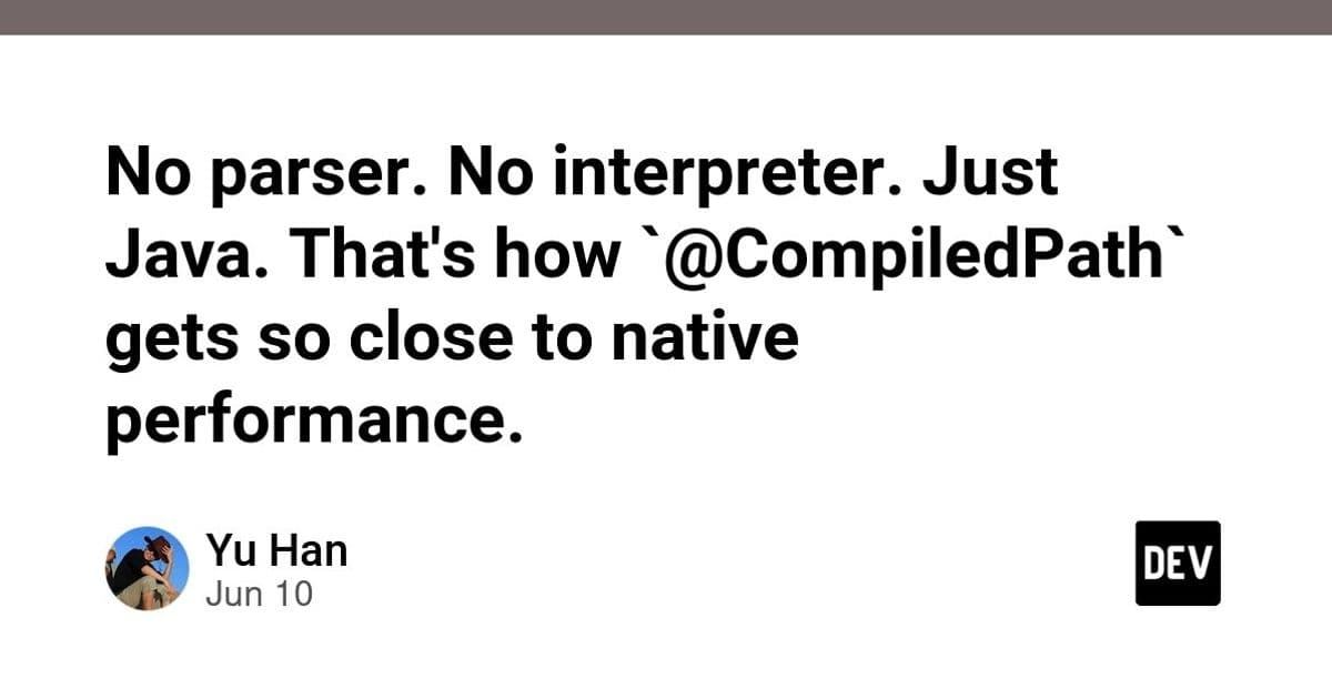 How `@CompiledPath` Trades Runtime Flexibility for Compile-Time Speed in Java