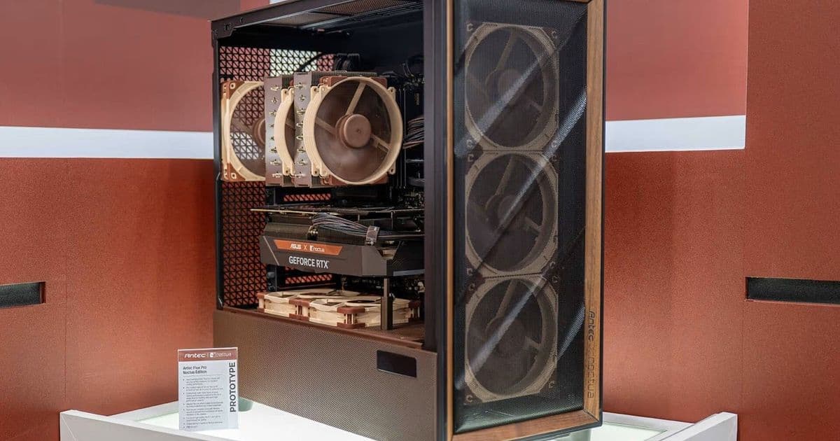 Noctua's Brown-Toned PC Case Teaser Points to Antec Flux Pro Collaboration