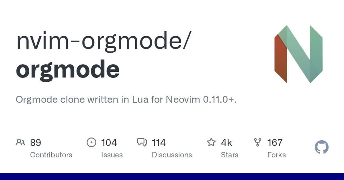 nvim-orgmode: Bringing Emacs' Orgmode to Neovim in Pure Lua