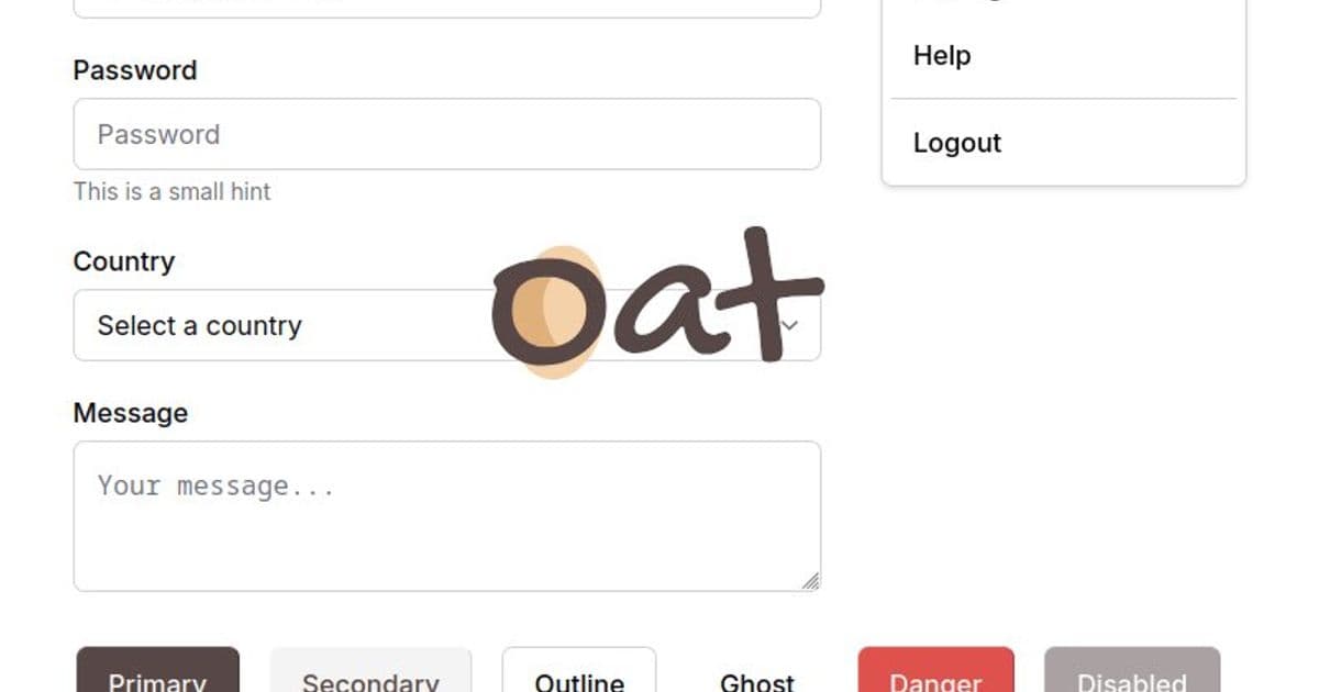 Oat: A Zero-Dependency, Semantic HTML UI Library That Rejects Framework Bloat