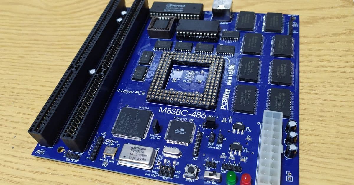 Open-source Intel 486 motherboard built from scratch in under 6 months achieves Linux and Doom compatibility