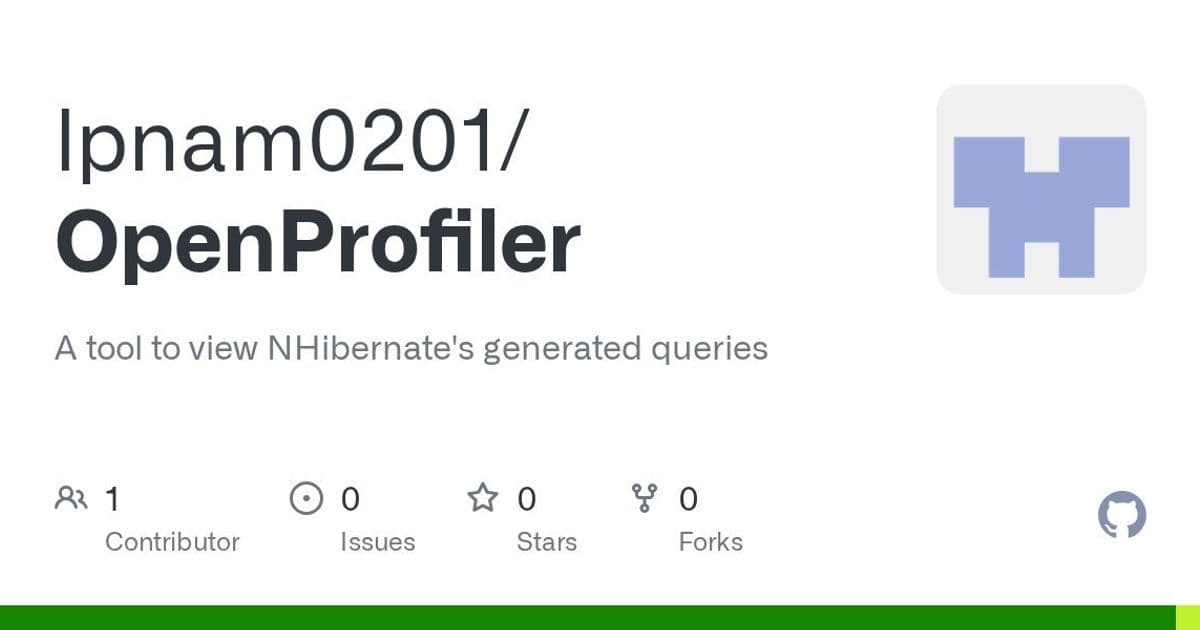 OpenProfiler: A Lightweight Tool for Debugging NHibernate Queries