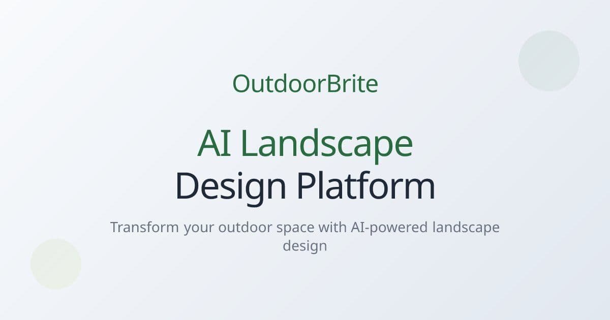 OutdoorBrite's Generative AI Democratizes Landscape Design