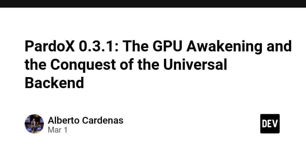 PardoX 0.3.1: A Universal Backend Engine with Rust Core and Cross-Language Performance