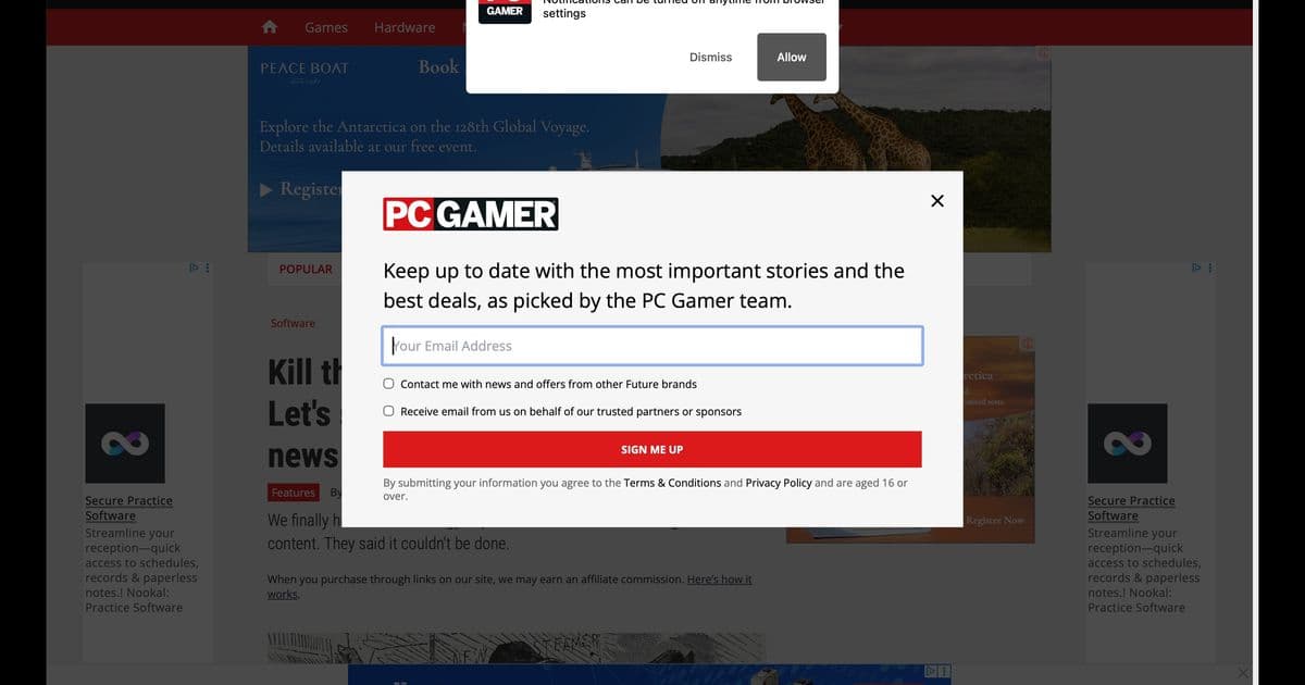 PC Gamer's 37MB Article Downloads Half a Gigabyte in Five Minutes - A Case for RSS Readers