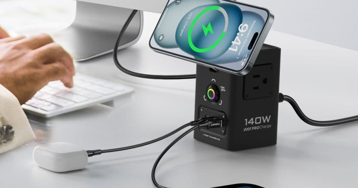 Pisen's 140W All-in-One Charger Packs AC Outlets, USB-C, and Magnetic Charging in a Single Hub