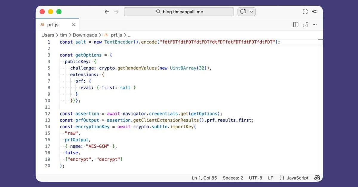 The Hidden Danger of Using Passkeys for Data Encryption