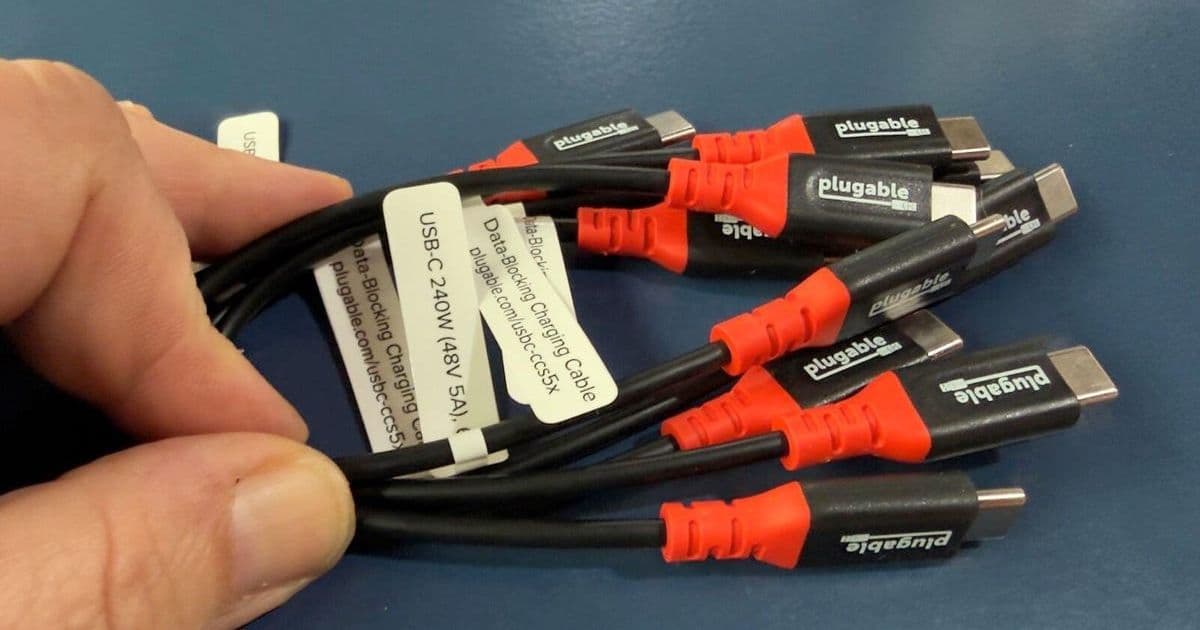 Plugable's $15 Data-Blocking USB-C Cable: A Simple Shield Against Juice Jacking Attacks