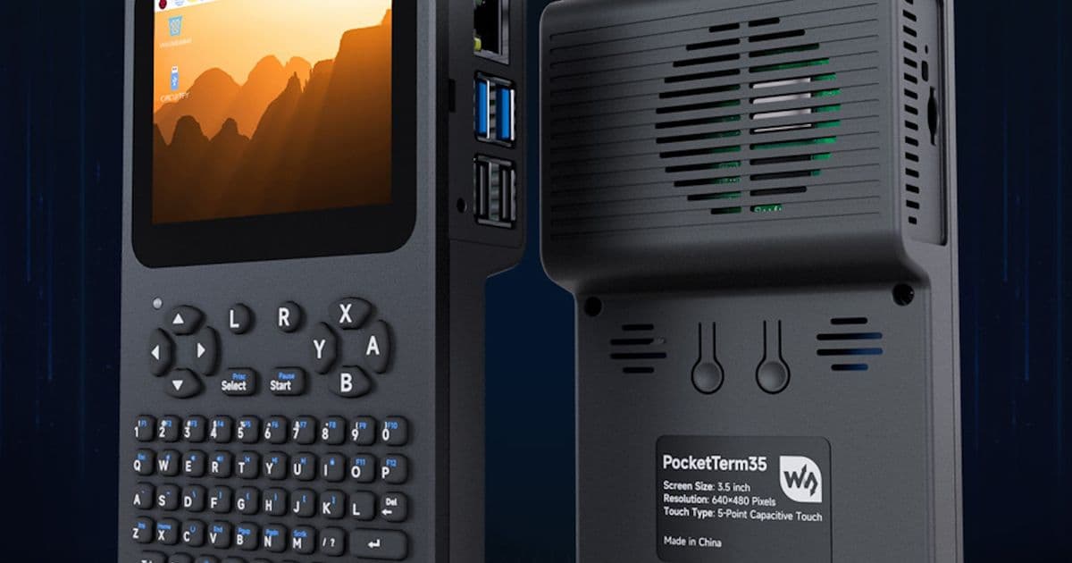 PocketTerm35: A Compact Raspberry Pi Handheld with Touchscreen and Keyboard