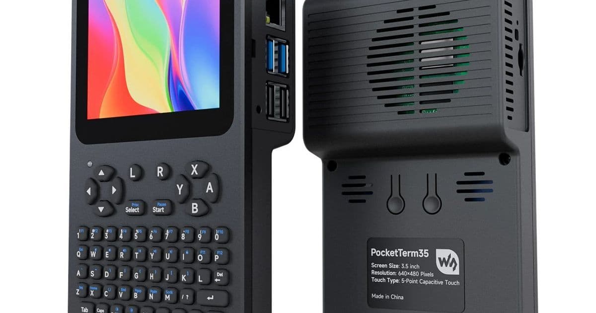 Waveshare's PocketTerm35 Turns Raspberry Pi into a Handheld Computer