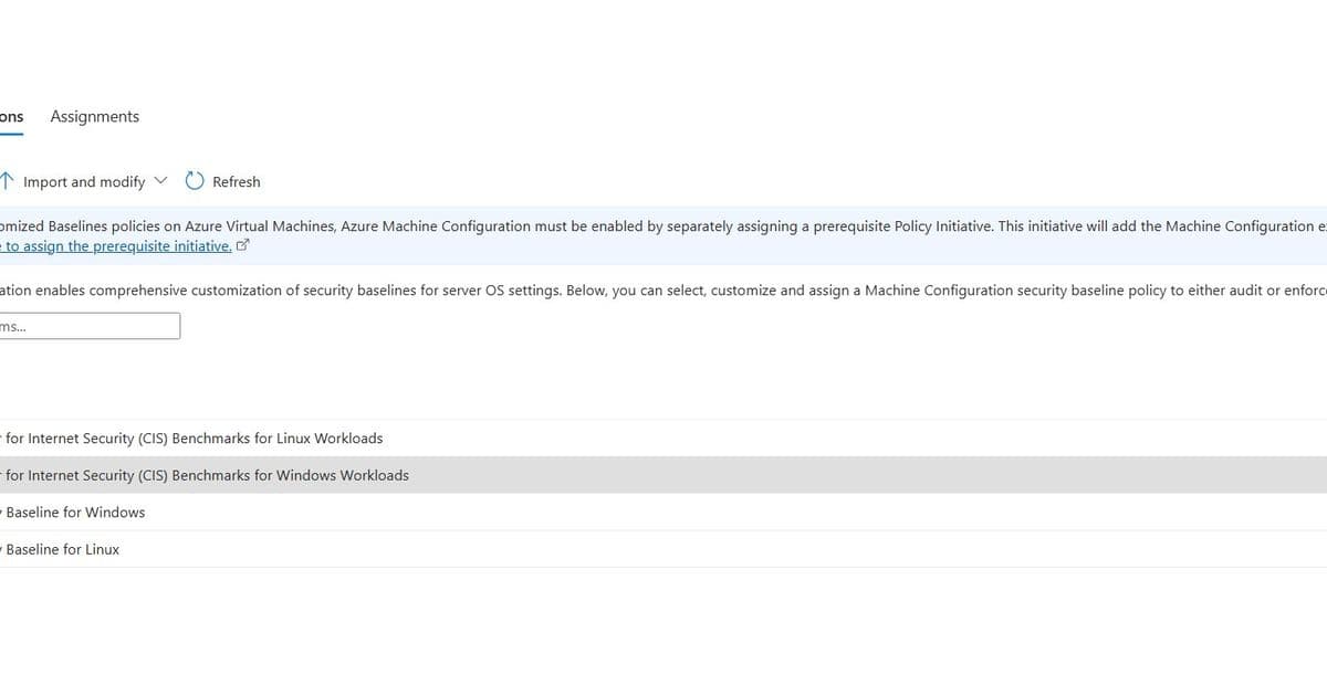 Azure Expands CIS Benchmark Support to Windows Server, Unifying Cross-Platform Compliance Management