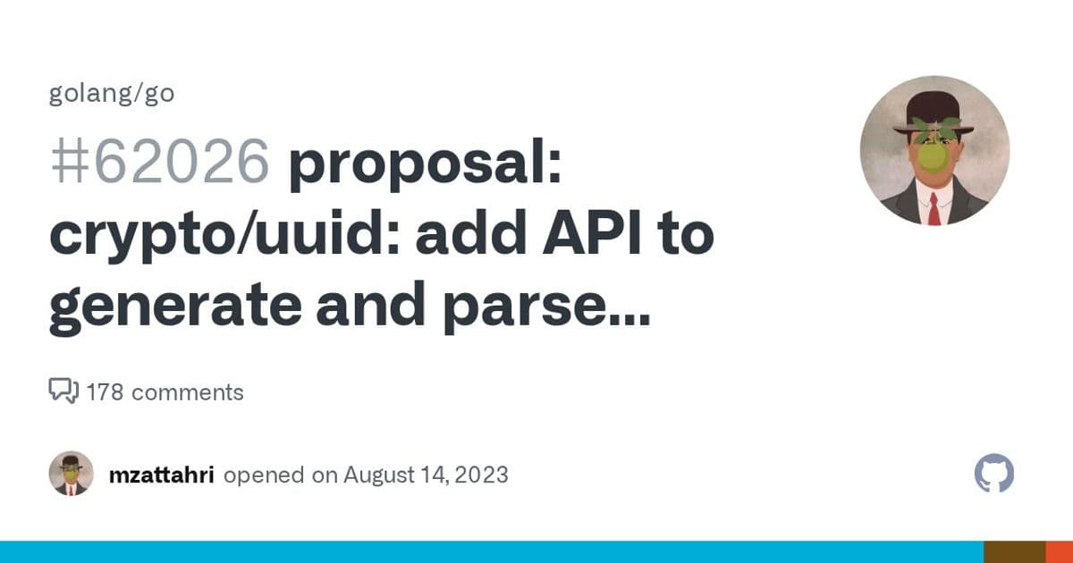 Go Proposes Adding UUID Support to Standard Library