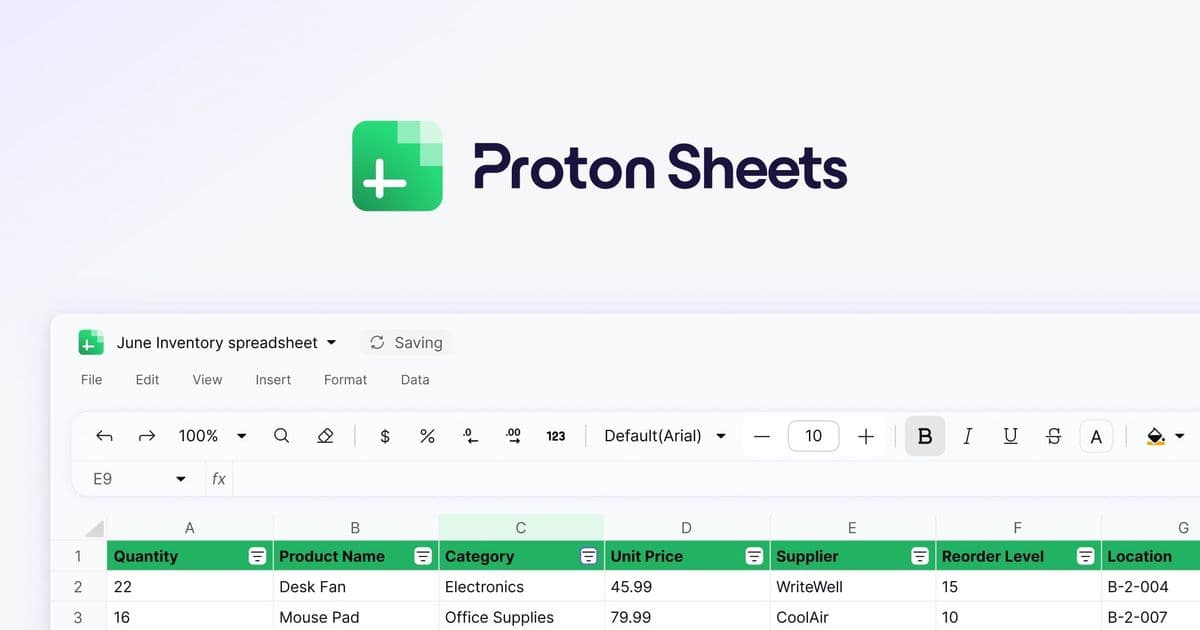 Proton Sheets: Privacy-First Spreadsheet Tool Challenges Google and Microsoft