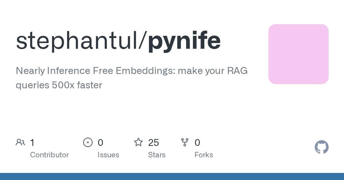pyNIFE: Revolutionizing Embedding Efficiency with Nearly Inference-Free Models
