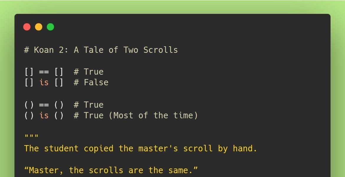 Python's Identity Crisis: Unraveling the Critical Difference Between 'is' and '=='