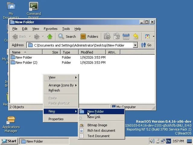 ReactOS Fixes Decades-Old File Manager Refresh Annoyance