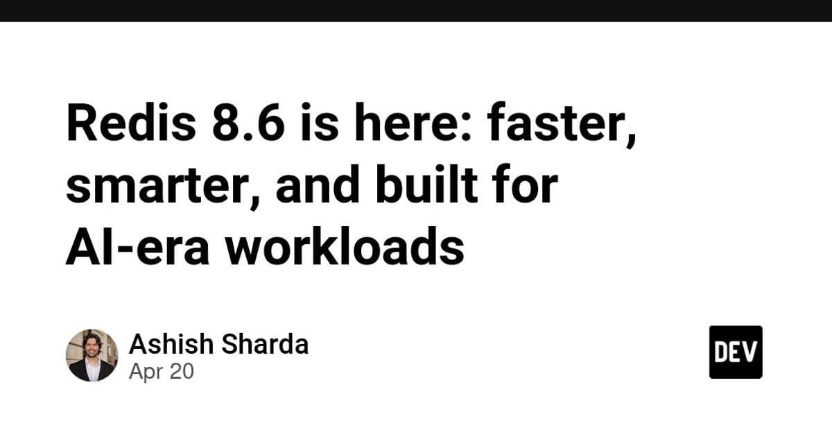 Redis 8.6 GA: Performance Leaps and AI‑Ready Features