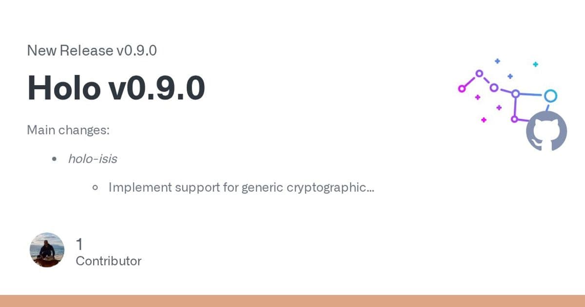 Holo Routing Project Advances Protocol Security with v0.9.0 Release