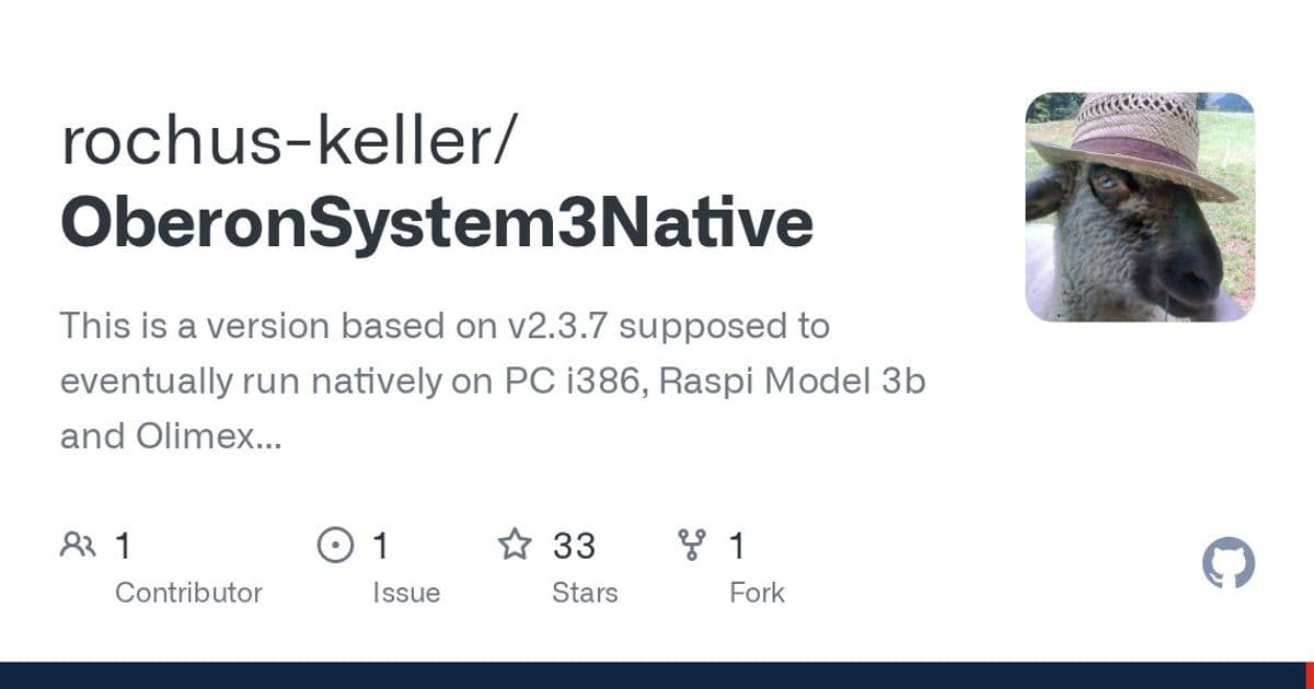 Oberon System 3 Now Runs on Raspberry Pi 3B