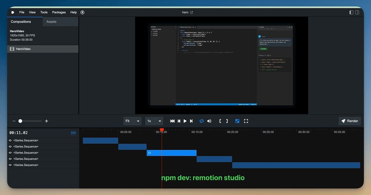 Remotion and Claude Code: How I Built a Product Video Programmatically in 2 Hours