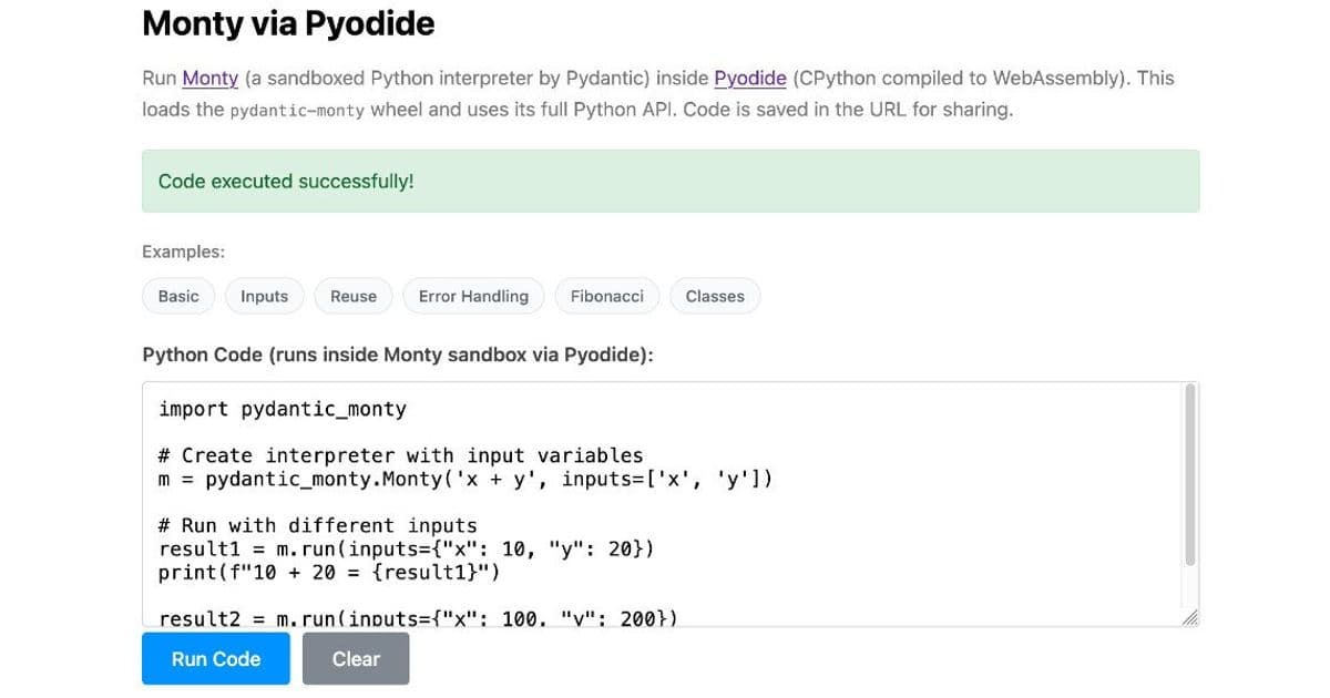 Pydantic Launches Monty: Rust-Based Python Subset for Sandboxed LLM Code Execution