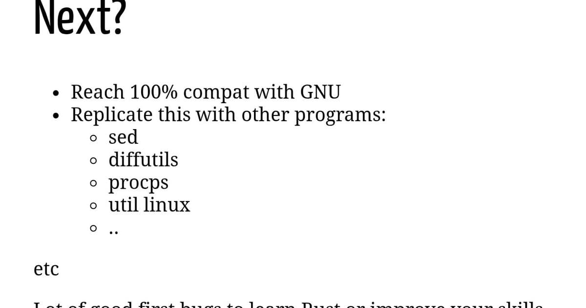 Rust Coreutils Continues Working Toward 100% GNU Compatibility, Proving Trolls Wrong