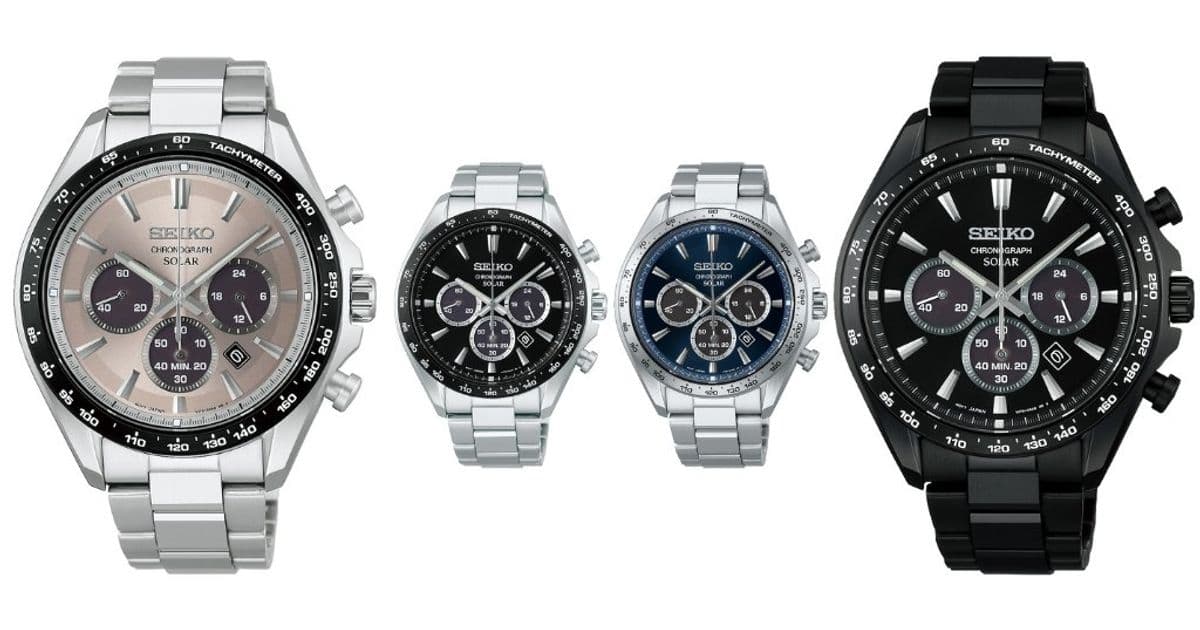 Seiko Upgrades Selection S Chronographs with Sapphire Crystals and Solar Movement