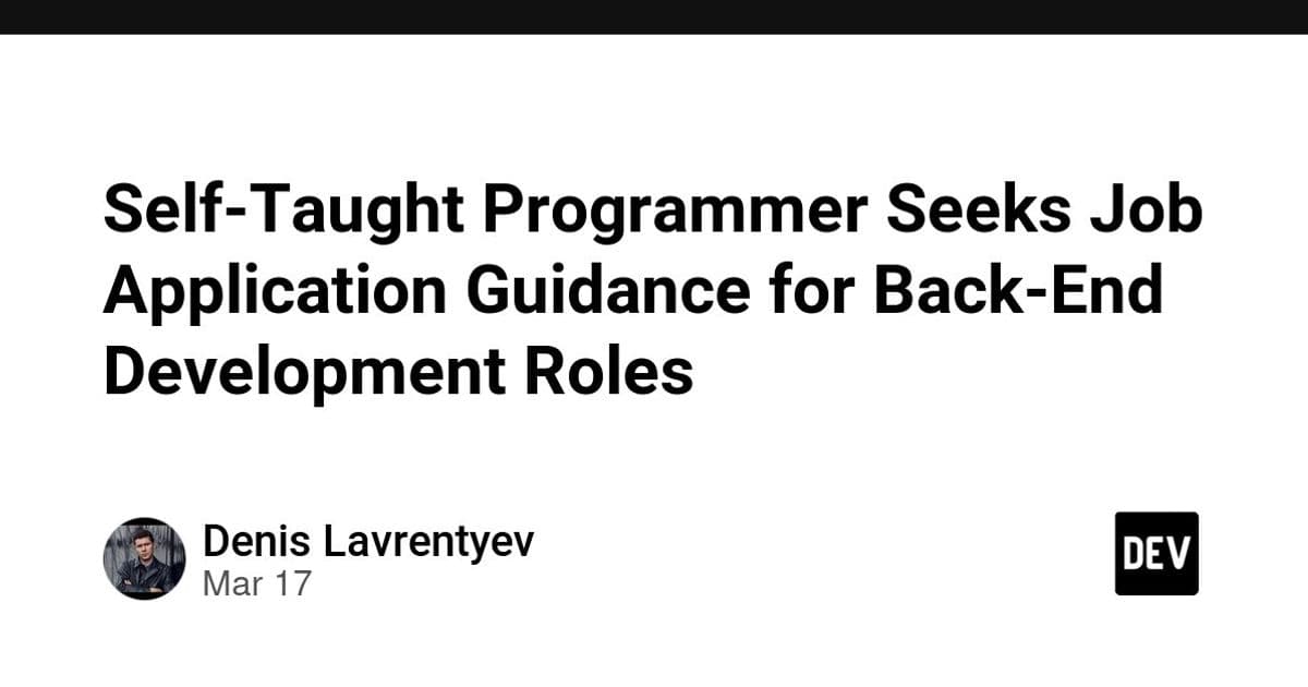 Breaking the Degree Filter: A Systems Approach to Back-End Development Jobs