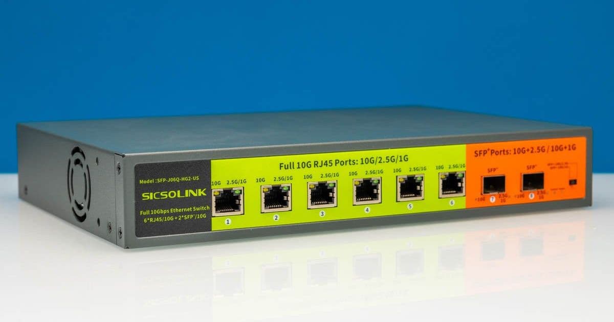 SICSOLINK SFP-J06Q-HG2-US Review: An 8-Port 10GbE Ethernet Switch That Stands Out