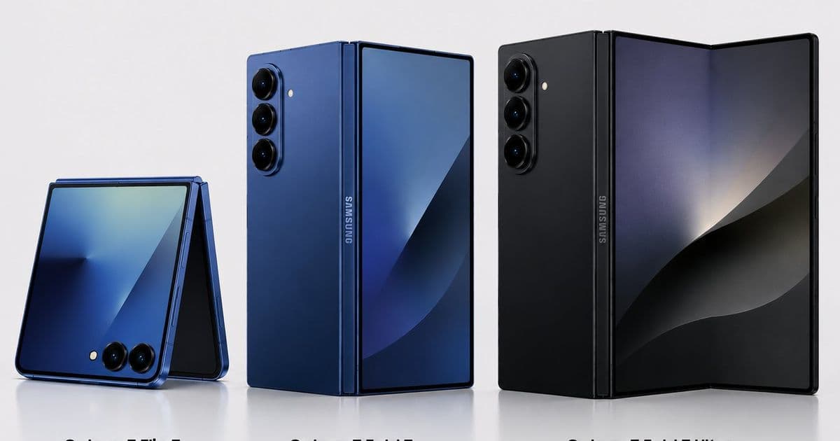 Side-by-side size comparison of Samsung's upcoming foldable lineup leaked