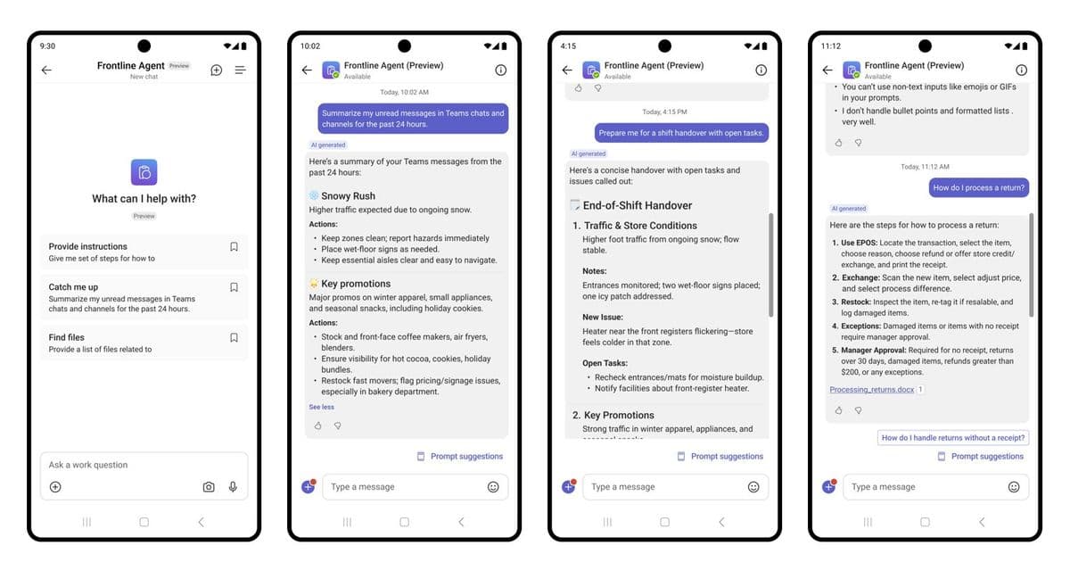 Microsoft Unveils AI-Powered Frontline Suite for Retail Efficiency