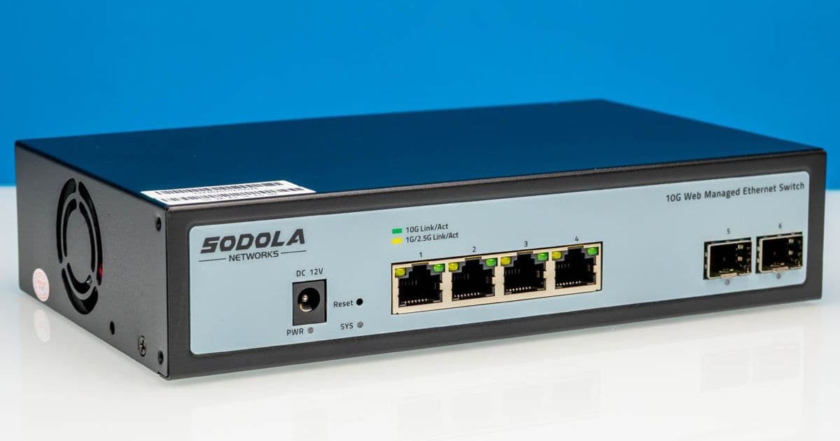 Sodola SL510S-4T2XS Review: A Cheap Half-Width 6-Port 10G Web Managed Switch