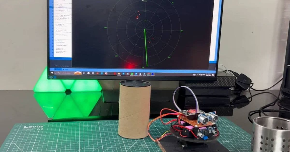 Someone built a full 360° sonar on an ESP32, and the code is simpler than you'd think
