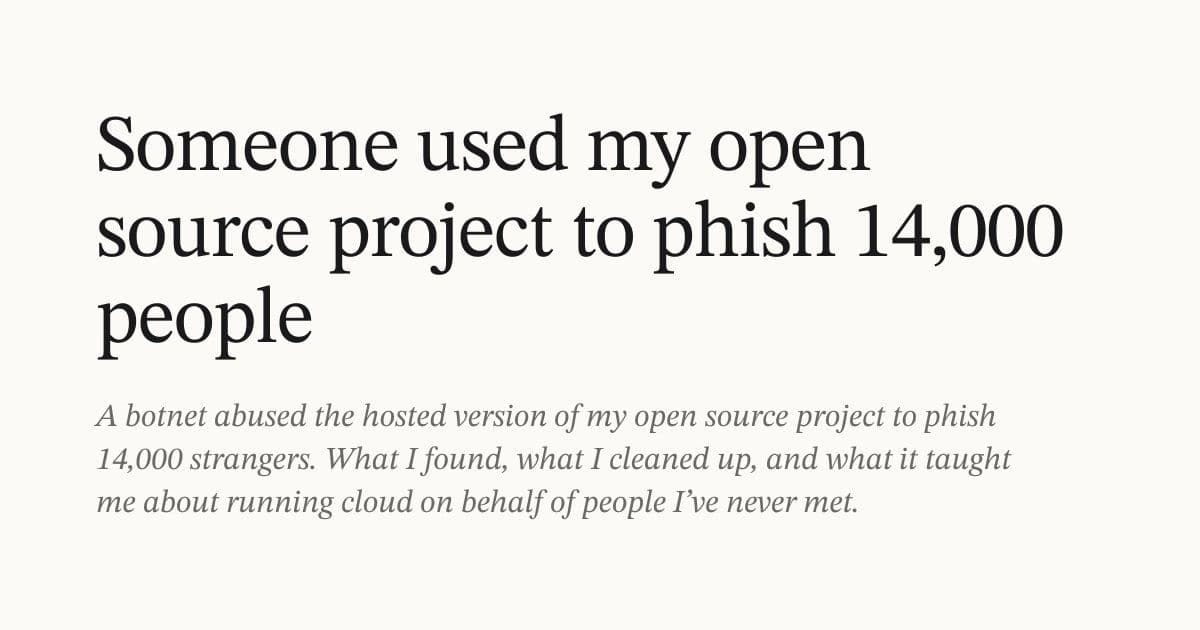 When an Open‑Source SaaS Tool Becomes a Phishing Platform