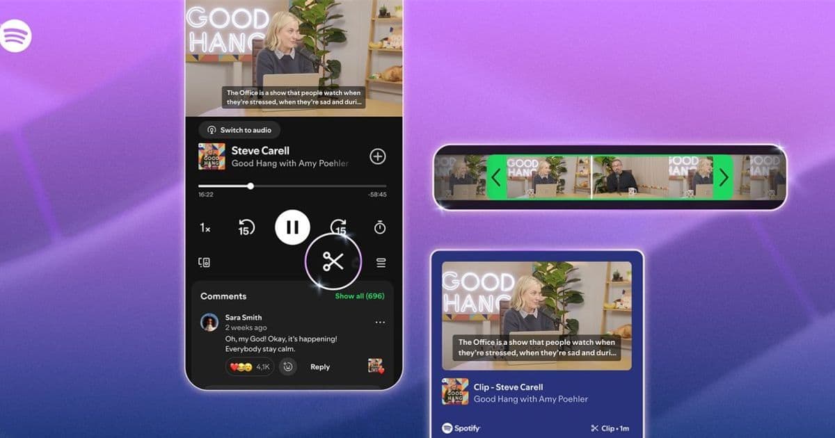 Spotify Adds Podcast Clip Creation for Free and Premium Users