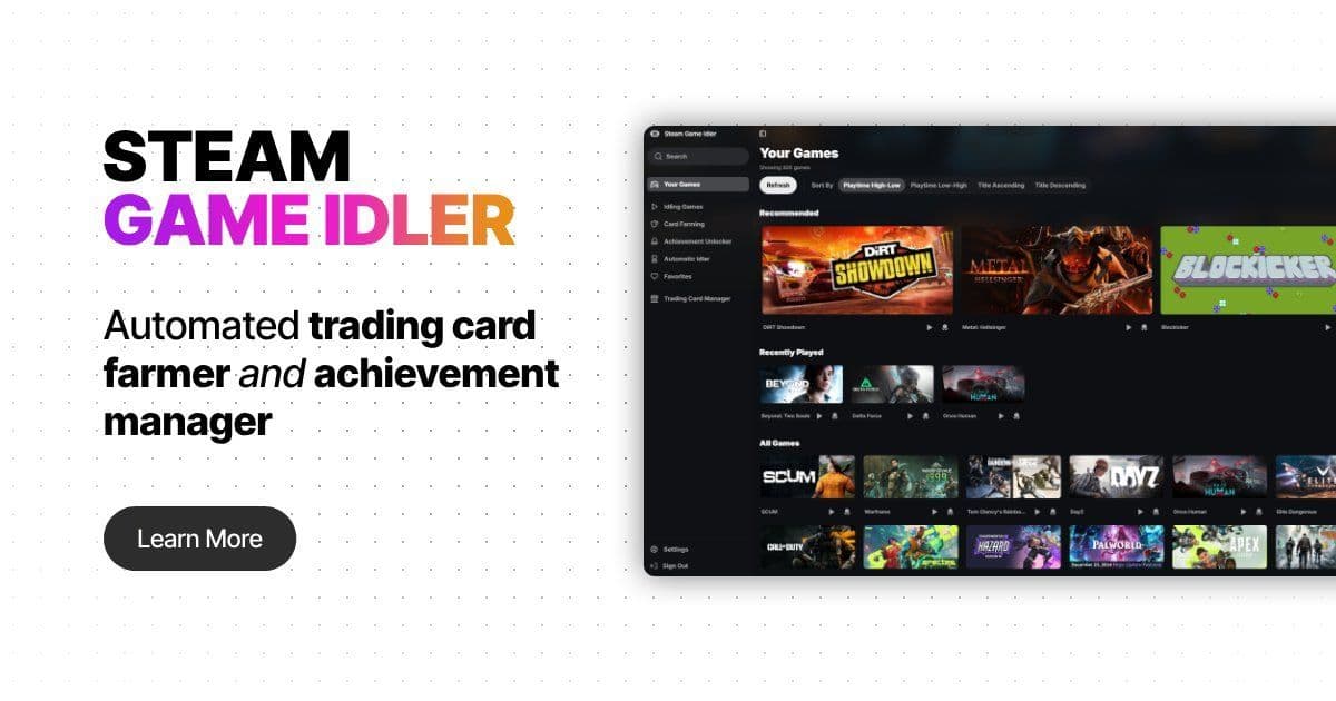 Steam Game Idler: The Open-Source Powerhouse Automating Your Steam Library