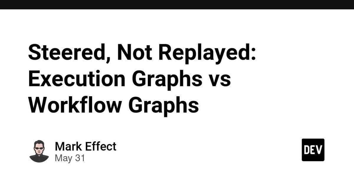 Steered, Not Replayed: Execution Graphs vs Workflow Graphs