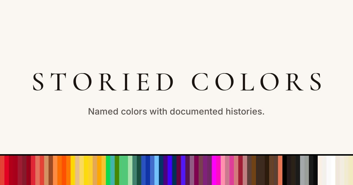 Storied Colors catalogs color through chemistry and power