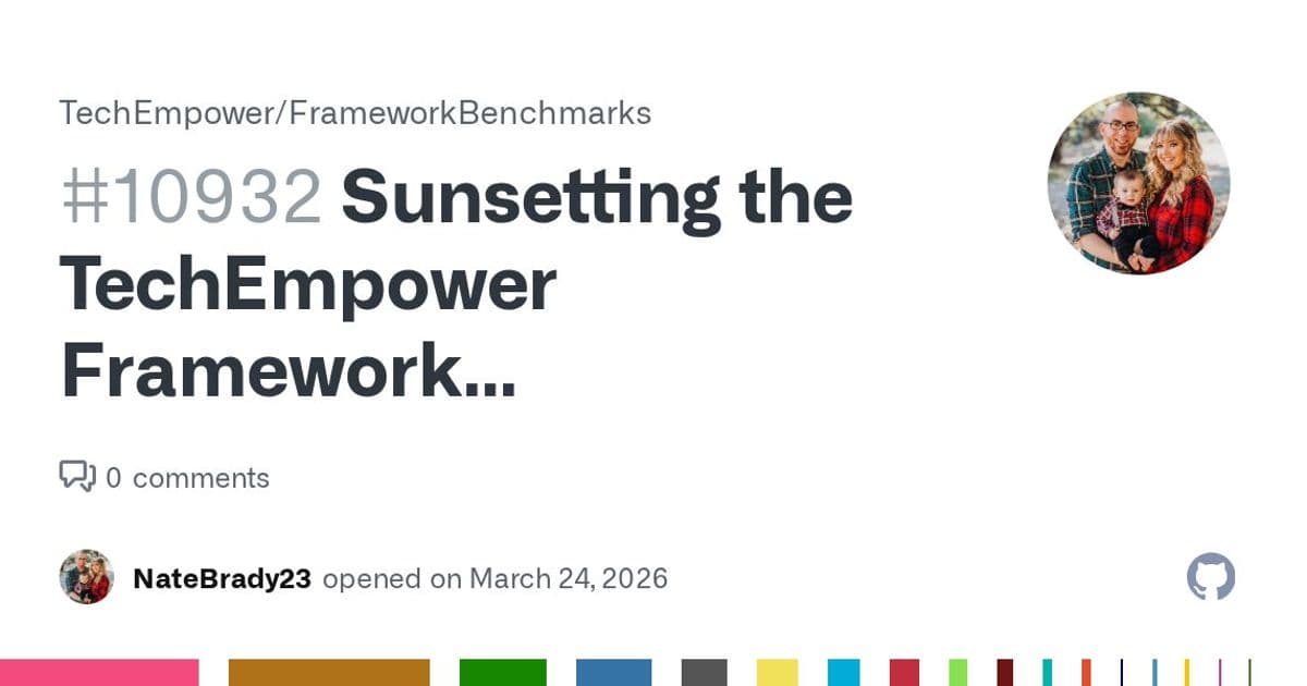 TechEmpower Framework Benchmarks Sunset After 13 Years of Community-Driven Performance Testing