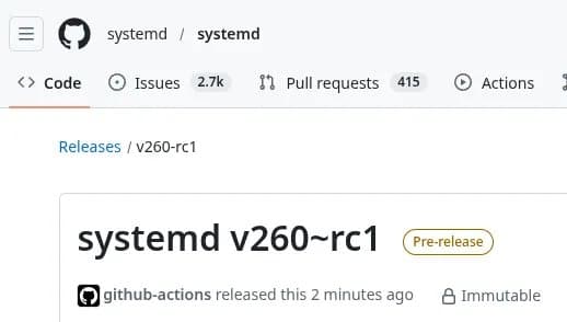 systemd 260-rc1 Released: New 'mstack' Feature, System V Service Scripts No Longer Supported