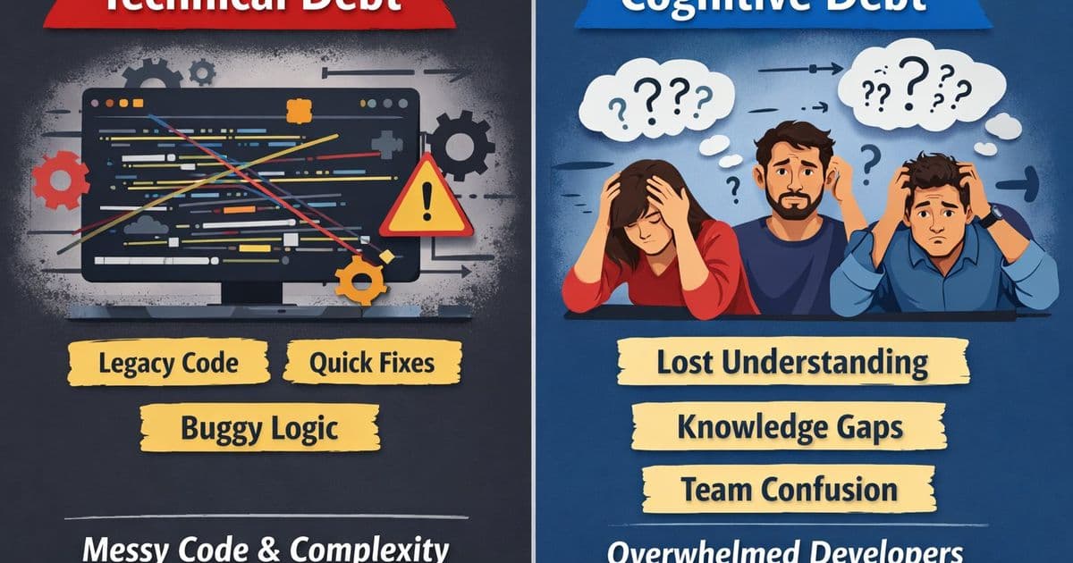 AI Agents Are Creating a New Kind of Developer Debt: Cognitive Load and Cognitive Debt