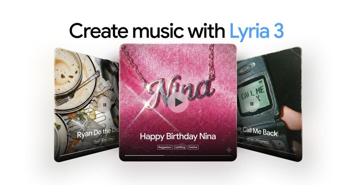 Google Launches Lyria 3 Music Generator with Nano Banana Art in Gemini App