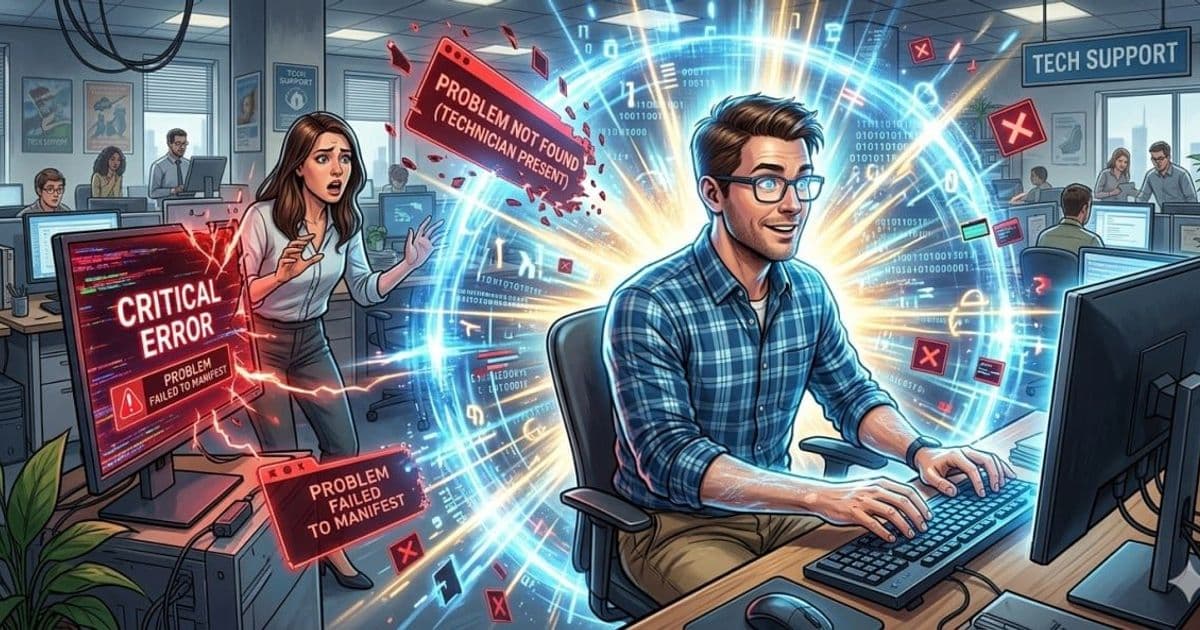 The 'Technician Aura': When Bugs Flee at the Sight of IT Support