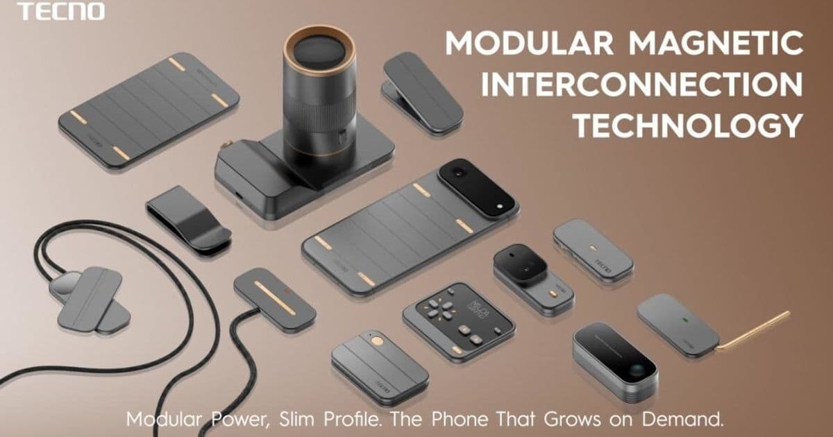 TECNO's Modular Phone Concept: Magnetic Add-ons for Camera, Battery, and Gaming