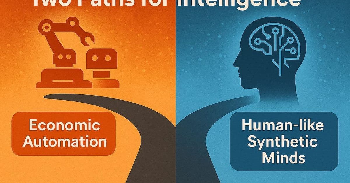 The AGI Fork in the Road: Why Economic Automation Won't Birth Conscious AI