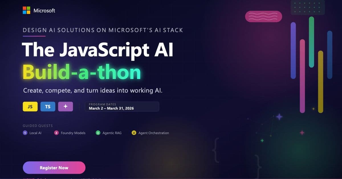 JavaScript AI Build-a-thon Season 2: Closing the AI Development Gap
