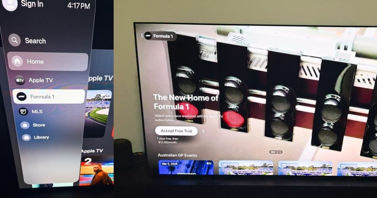 Apple TV App Gets Dedicated F1 Channel Ahead of 2026 Season